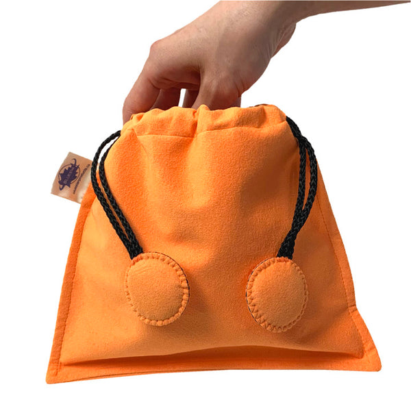 Drawstring Bag - Orange Ultrasuede - Bluestar Gear